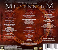 The rear of 2 disc set contains the full tracks listing of both discs. &copy;2008 Twentieth Century Fox Film Corporation.