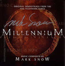 A signed copy of the Millennium Limited Edition Original Soundtrack by composer Mark Snow. &copy;2008 Twentieth Century Fox Film Corporation.